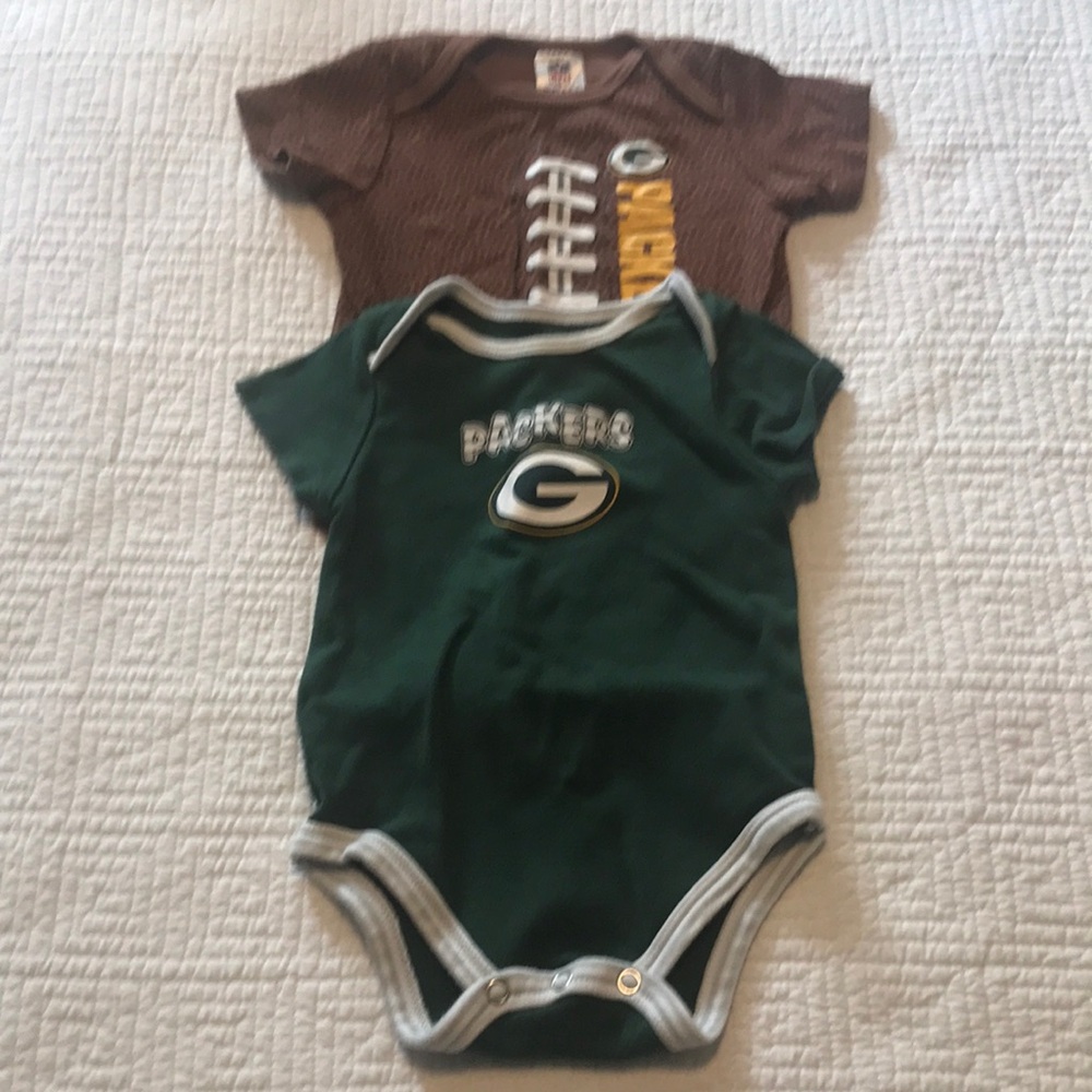 🏈 Green Bay Packers Baby NFL Onesies 3-6 Months football